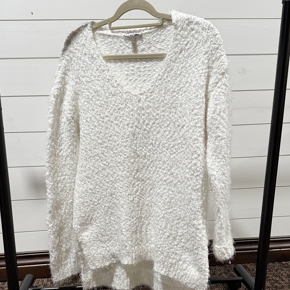 Tribal Soft Cream V-Neck Sweater